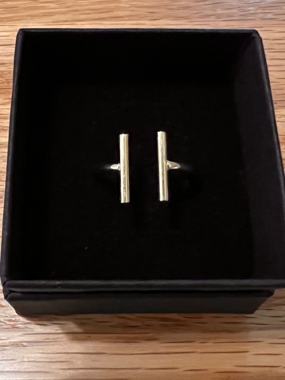 14k gold Parallel Bars Ring